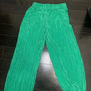 Green Flowy Pants